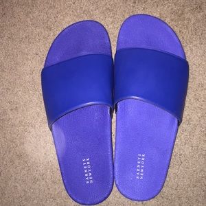 Barney’s NY blue slides